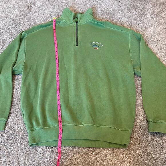 Tommy Bahama Men's Relaxed Fit Quarter Zip Pullover in Green Size‎ M - Picture 8 of 9